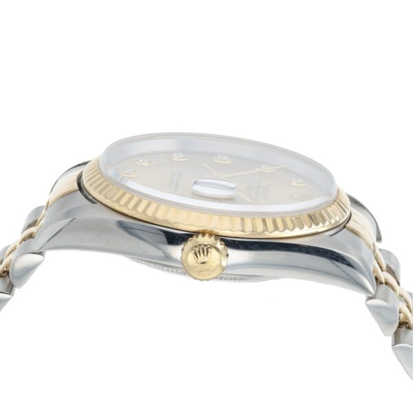 Rolex Datejust Gold & Steel Diamond Champagne Dial 36mm Automatic Mens 16233