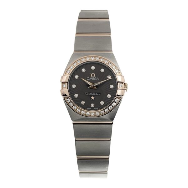 Omega Constellation Rose Gold & Steel Brown Dial 24mm Quartz 123.25.24.60.63.001