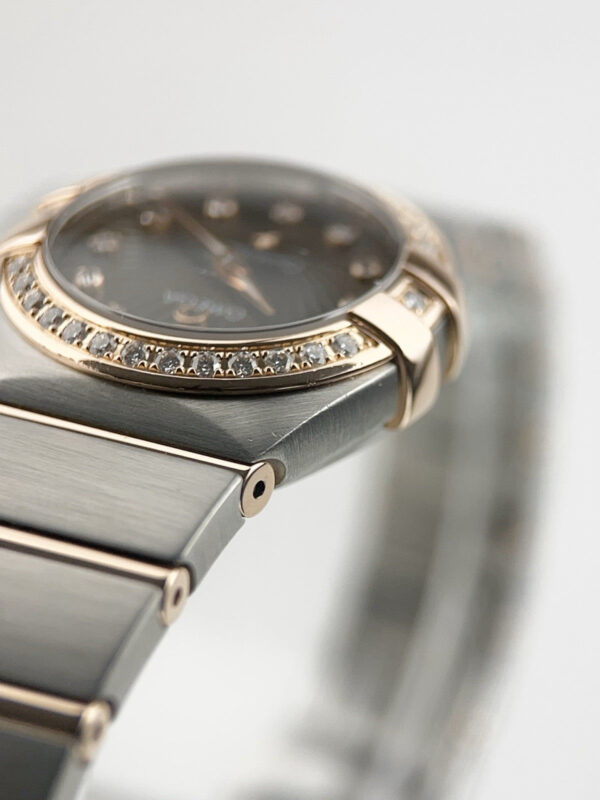 Omega Constellation Rose Gold & Steel Brown Dial 24mm Quartz 123.25.24.60.63.001