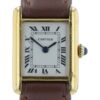 Cartier Tank White Dial Gold Plated 21mm Manual Wind Women’s Watch