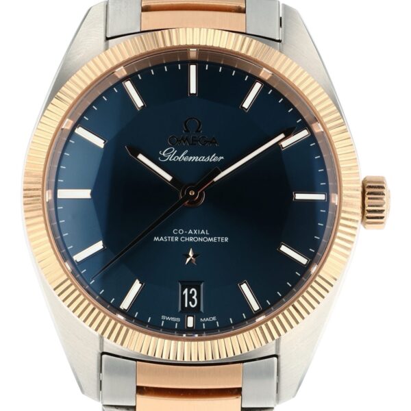 Omega Globemaster Gold & Steel Blue Dial 39mm Automatic Mens 130.20.39.21.03.001