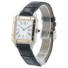 Cartier Santos Dumont Silver Dial Rose Gold & Steel 27.5mm Quartz Watch W2SA0012