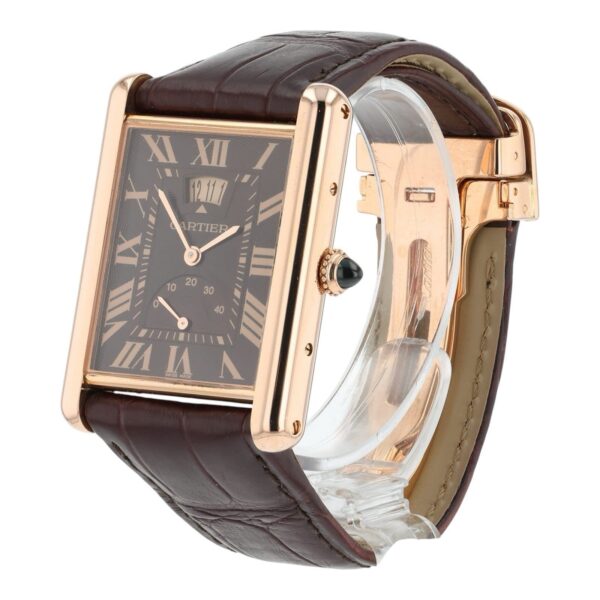 Cartier Tank Louis 18 Rose Gold Brown Dial Manual Wind Men’s Watch W1560002