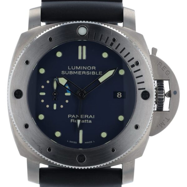 Panerai Luminor Submersible Titanium Blue Dial 47mm Automatic Mens PAM00371