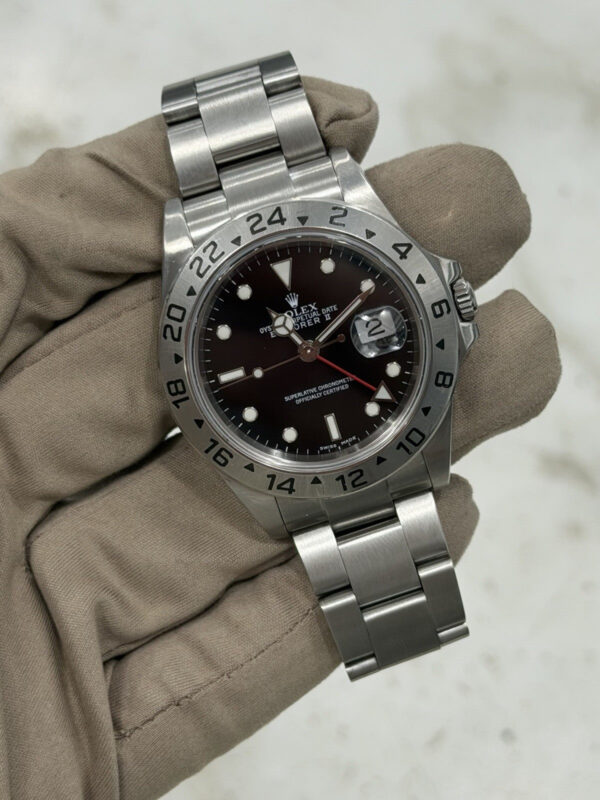 57_1848f6db-e94a-4957-a1bc-569ca9f1e588 Rolex Explorer II Stainless Steel Black Dial 40mm Automatic Men’s Watch 16570