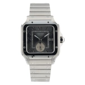 NEW Cartier Santos Dual Time Gray Dial 40mm Automatic Men’s Watch WSSA0076