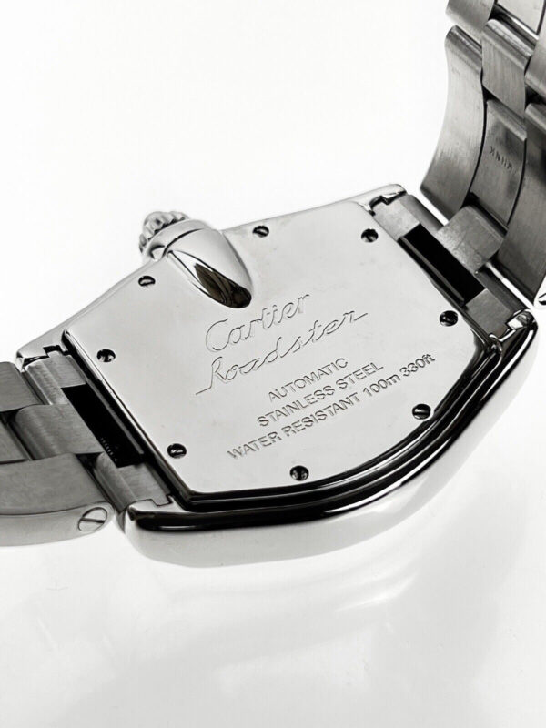 57_231df206-f38c-4bf2-b7b3-823eca6c0e00 Cartier Roadster 2510 Automatic Silver Roman Dial Watch Large Size 37mm Watch