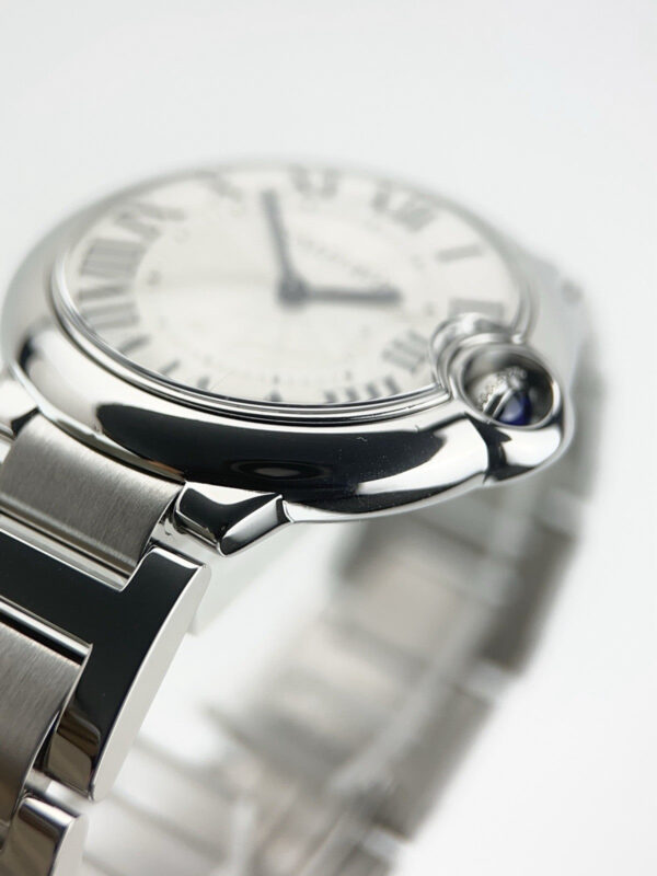 Cartier Ballon Bleu Stainless Steel Silver Dial 36mm Quartz Men’s Watch W69011Z4