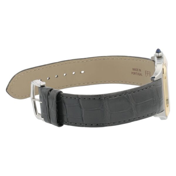 Cartier Santos Dumont Gold & Steel Silver Dial Manual Wind Men’s Watch W2SA0034