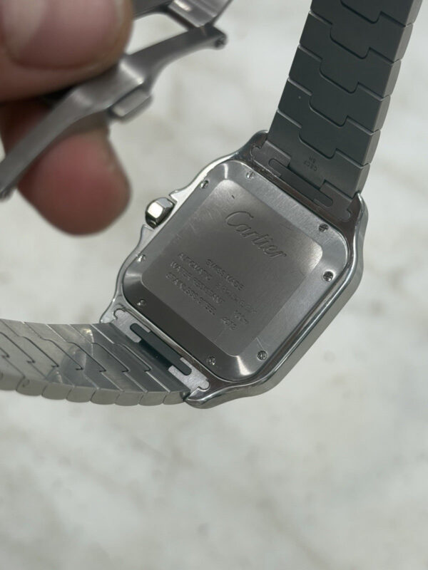 Cartier Santos Stainless Steel Grey Dial 39.8mm Automatic Men’s Watch WSSA0037