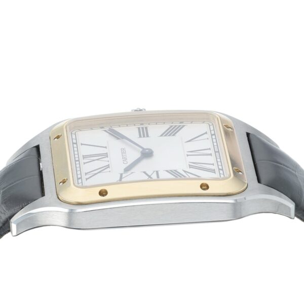 Cartier Santos Dumont Gold & Steel Silver Dial Manual Wind Men’s Watch W2SA0034