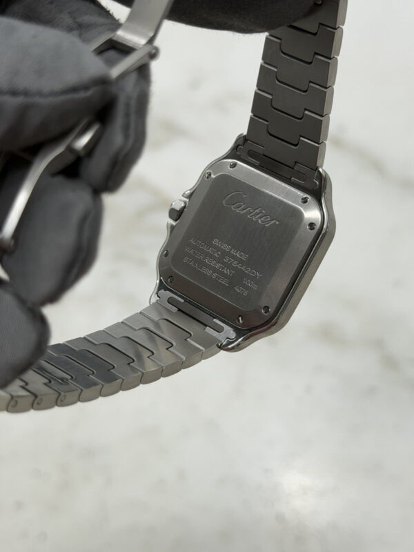 57_2cf35e60-d544-4822-961e-72a5ee7d45a1 2024 Cartier Santos WSSA0029 Automatic Stainless White Dial Midsize Watch 35mm