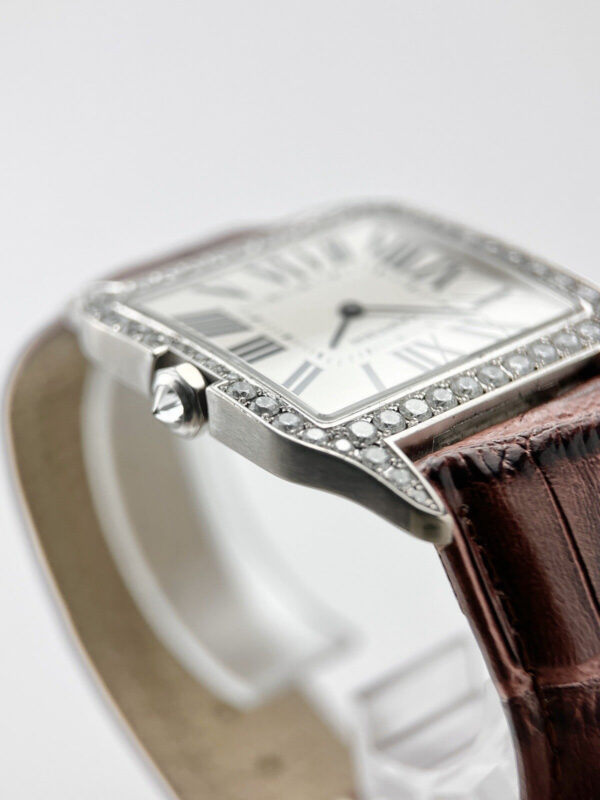 Cartier Santos Dumont Manual Wind 35mm 18k White Gold – AM Diamonds