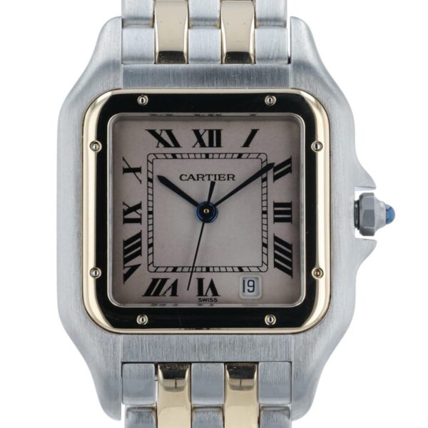 Cartier Panthere Silver Dial Gold and Steel 27mm Quartz Unisex Watch 110000R
