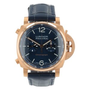 57_456628f2-ebed-4108-8404-b2fe47c0fe57 Panerai Luminor Marina 18k Rose Gold Blue Dial 44mm Automatic Mens PAM01111