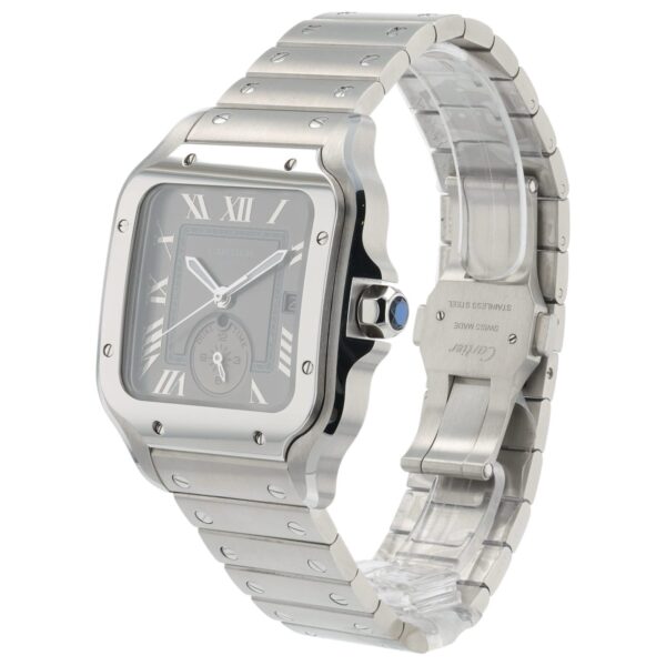 NEW Cartier Santos Dual Time Gray Dial 40mm Automatic Men’s Watch WSSA0076