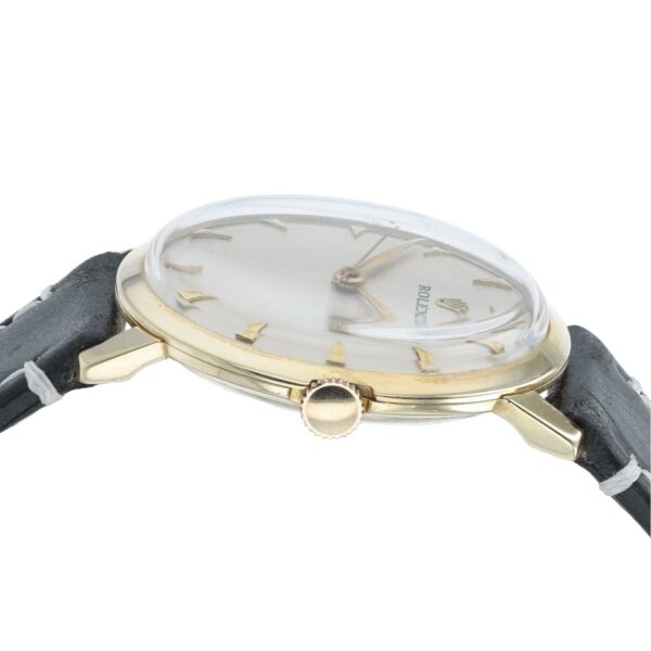 57_4c12d127-fd54-4cd9-b020-1cb09994dcb2 Rolex Vintage Silver Dial 14k Solid Gold 33mm Manual Wind Men’s Watch 3038