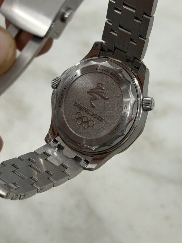 Omega Seamaster Beijing 2022 Automatic Chronometer Blue Dial Mens Watch