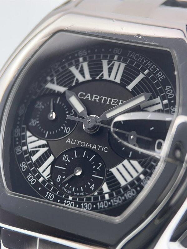 57_4ff1be02-5885-49b0-8744-c87b006cd80c Cartier Roadster Stainless Steel Black Dial 40mm Automatic Mens Watch W62007X6