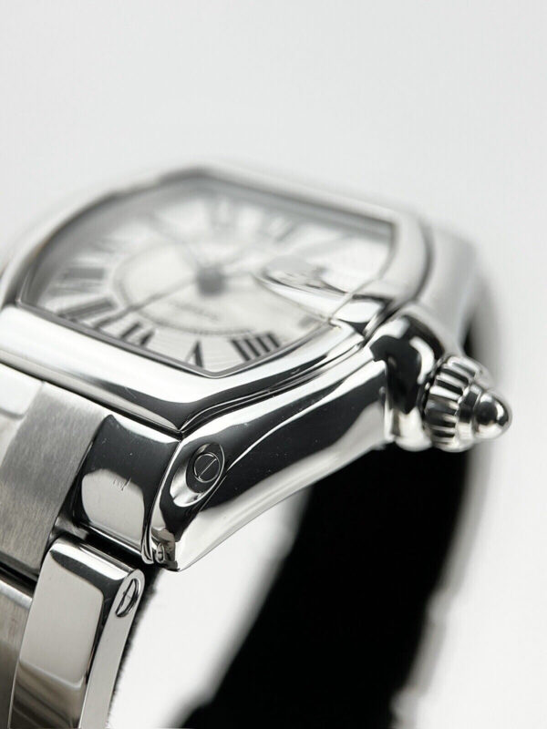 57_52d13d01-bd4a-4fc6-b886-c1e99b018a64 Cartier Roadster 2510 Automatic Silver Roman Dial Watch Large Size 37mm Watch