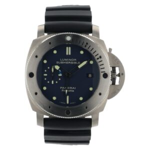 57_532ea8d9-8a9e-4267-a17f-fd9ef9135e76 Panerai Luminor Submersible Titanium Blue Dial 47mm Automatic Mens PAM00371