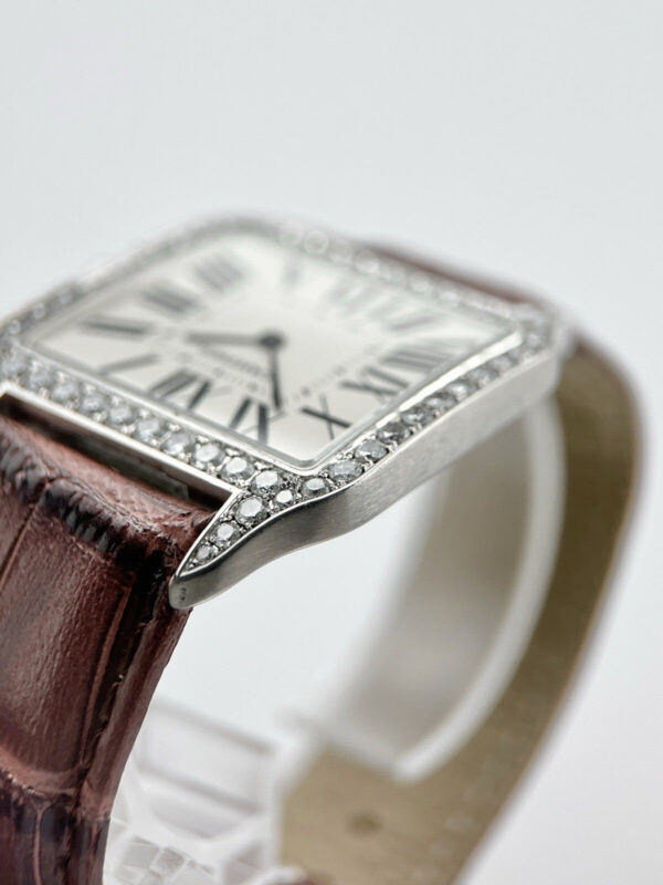 Cartier Santos Dumont Manual Wind 35mm 18k White Gold – AM Diamonds