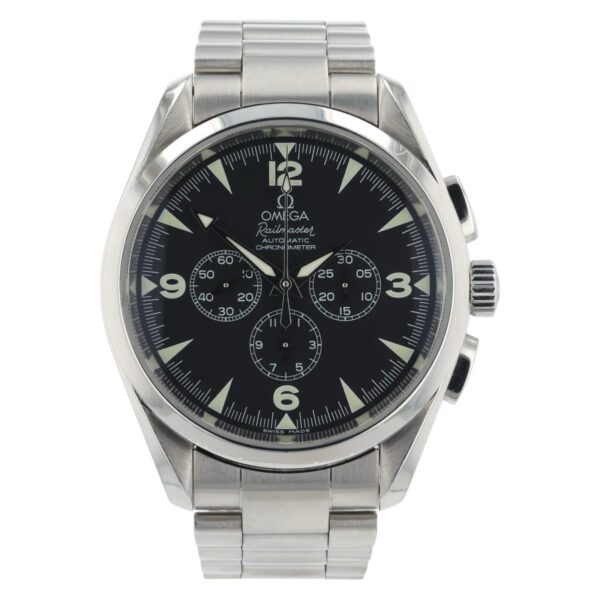 57_54d32af0-c5ef-4ef0-b3dc-2e66e3a42ee3 Omega Railmaster Stainless Steel Black Dial 42mm Automatic Mens Watch 2812.52.37