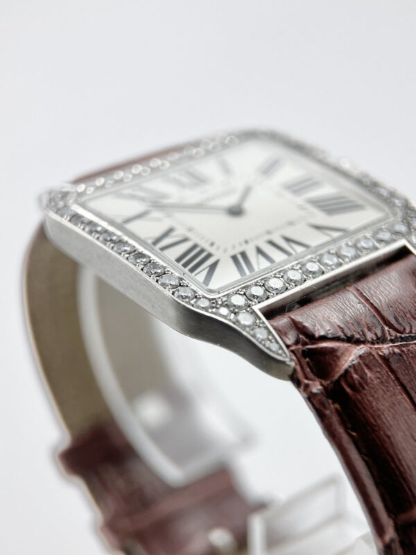 Cartier Santos Dumont Manual Wind 35mm 18k White Gold – AM Diamonds