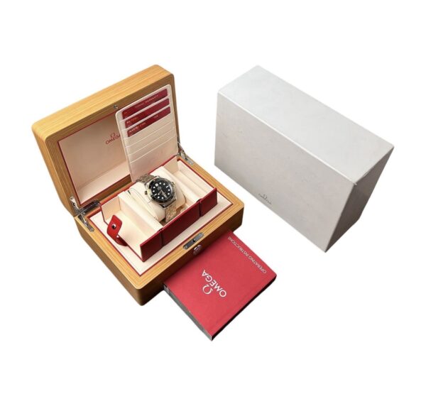 Omega Two-Tone Seamaster Black Dial Gold & Steel 42mm Mens 210.20.42.20.01.002