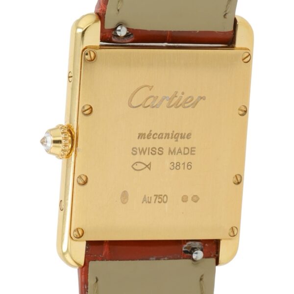 Cartier Tank Louis 18k Rose Gold Silver Dial 33x25mm Manual Wind Watch WJTA0038