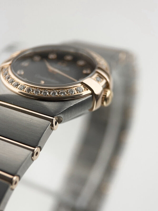 Omega Constellation Rose Gold & Steel Brown Dial 24mm Quartz 123.25.24.60.63.001