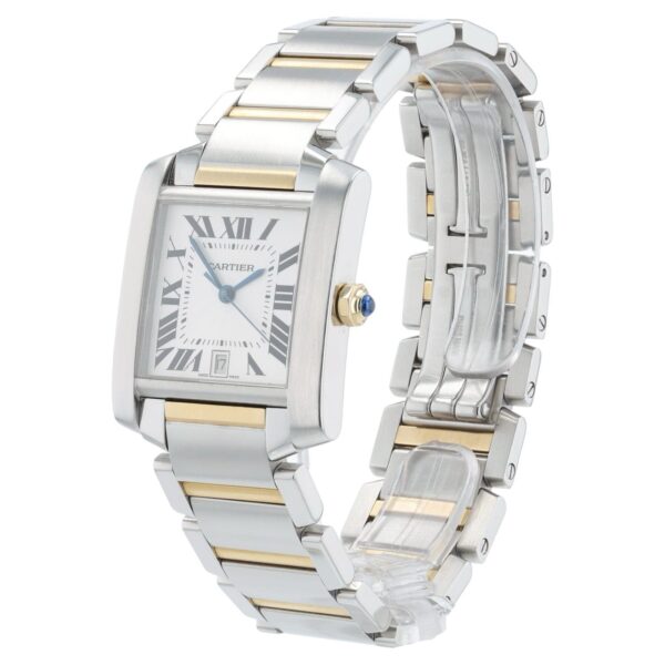 Cartier Tank Francaise Silver Dial Gold & Steel 28mm Automatic Womens W51005Q4