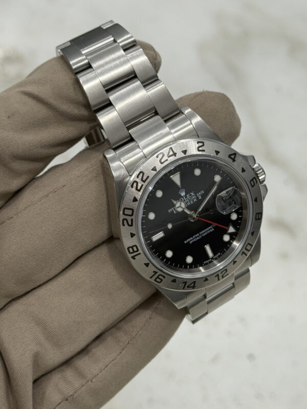 57_6e5a0627-3f78-43fb-a48b-215503e40020 Rolex Explorer II Stainless Steel Black Dial 40mm Automatic Men’s Watch 16570