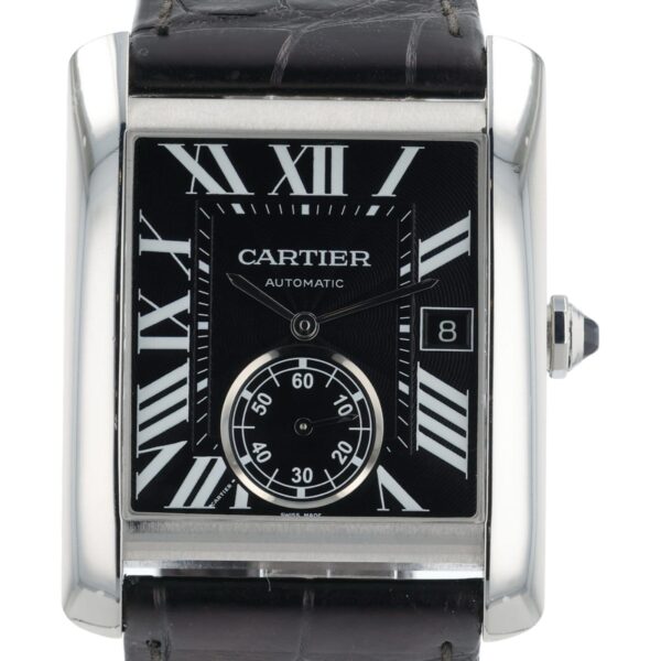 Cartier Tank MC Black Dial Stainless Steel 34mm Automatic Men’s Watch W5330004