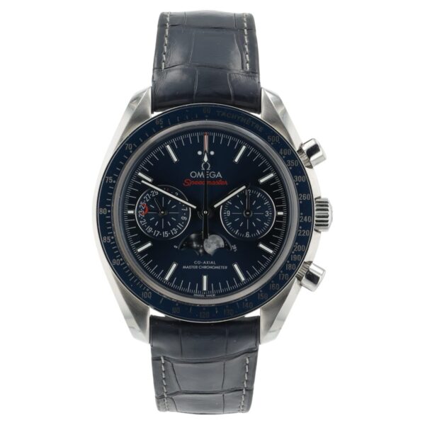 Omega Speedmaster Moonphase Steel Blue Dial 44.25mm Mens 304.33.44.52.03.001