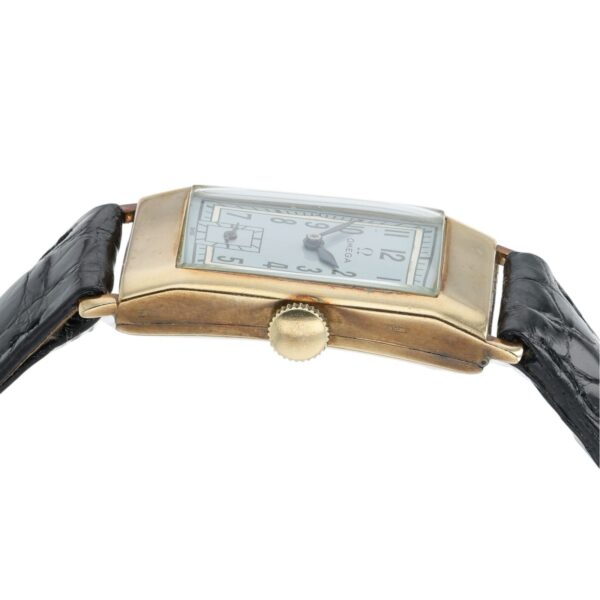 57_88ebc92b-6675-4a6a-bd50-a2bec1ae375a Omega T17 Light Blue Color Dial 9k Gold 20mm Manual Wind Unisex Watch