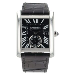 Cartier Tank MC Black Dial Stainless Steel 34mm Automatic Men’s Watch W5330004