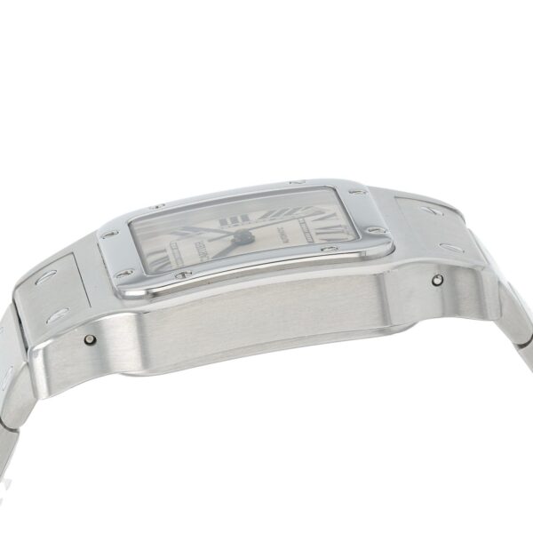 Cartier Santos Galbee Stainless Steel Silver Dial 32mm Automatic Mens Watch 2823