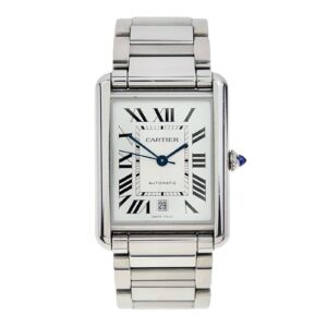 Cartier Tank XL Steel 31mm Automatic Men’s Watch WSTA0053 W/ Extension 2029