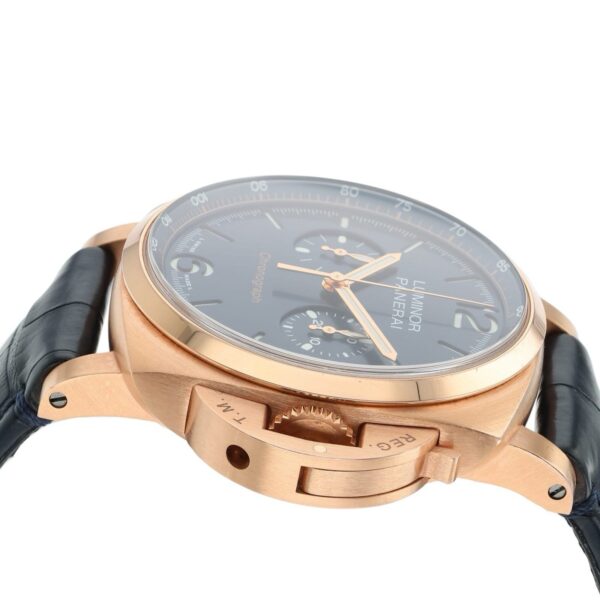 Panerai Luminor Goldtech 18k Rose Gold Blue Dial 44mm Automatic Mens PAM01111
