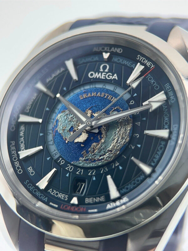 Omega Seamaster Aqua Terra Worldtimer Steel Blue Dial 43mm 220.12.43.22.03.001