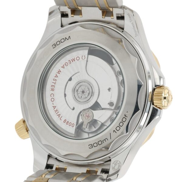 Omega Two-Tone Seamaster Black Dial Gold & Steel 42mm Mens 210.20.42.20.01.002