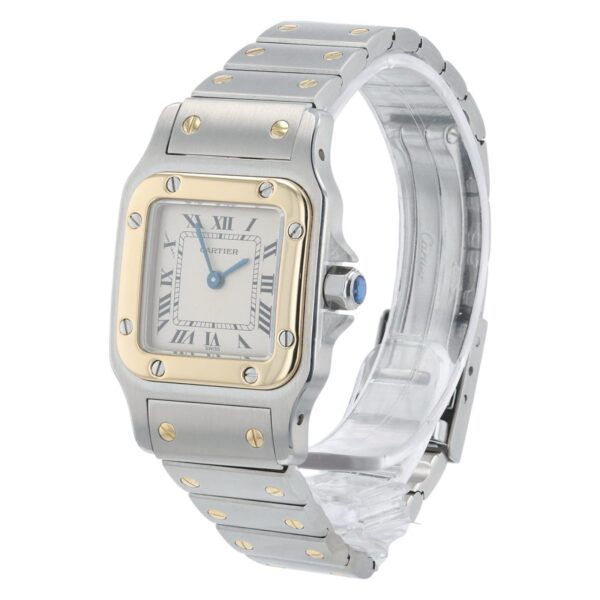 Cartier Santos Gold & Steel Silver Dial 24mm Quartz Women’s Watch 1057930