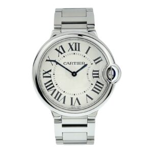 Cartier Ballon Bleu Stainless Steel Silver Dial 36mm Quartz Men’s Watch W69011Z4