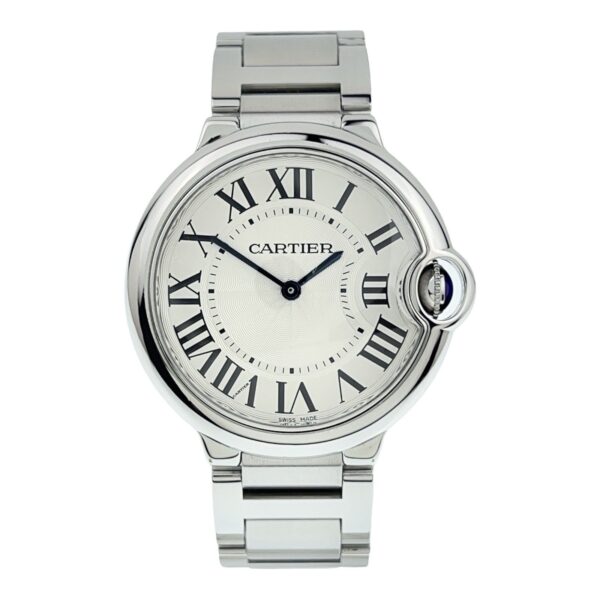 Cartier Ballon Bleu Stainless Steel Silver Dial 36mm Quartz Men’s Watch W69011Z4