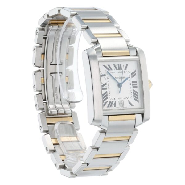 Cartier Tank Francaise Silver Dial Gold & Steel 28mm Automatic Womens W51005Q4