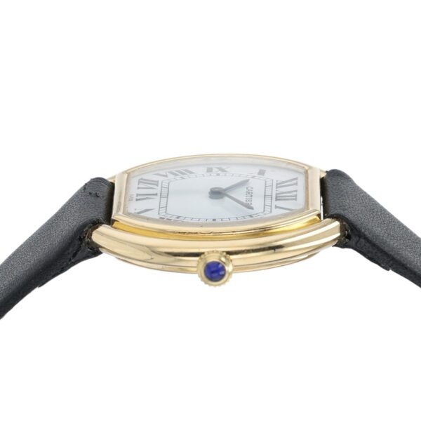 Cartier Stepped Ellipse 18k Yellow Gold 28mm White Dial Manual Wind Watch 7809