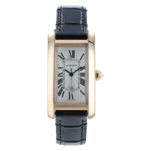Cartier Tank Americaine 18k Rose Gold Silver Dial 26mm Auto Mens Watch W262003