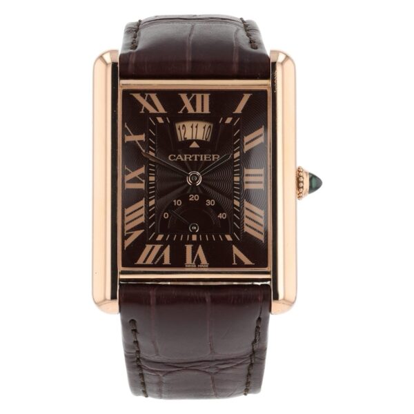 Cartier Tank Louis 18 Rose Gold Brown Dial Manual Wind Men’s Watch W1560002