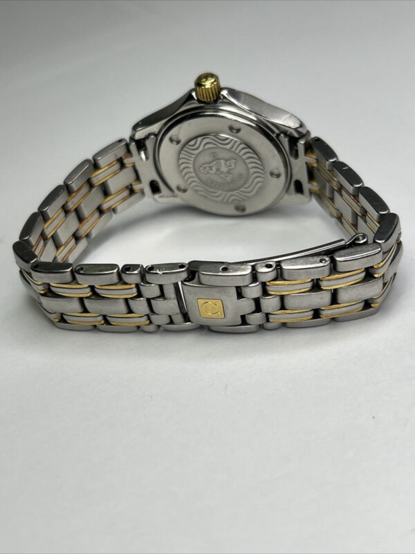 29mm OMEGA Seamaster 120M Steel 18K Gold Bezel Quartz Women’s Date Watch – READ